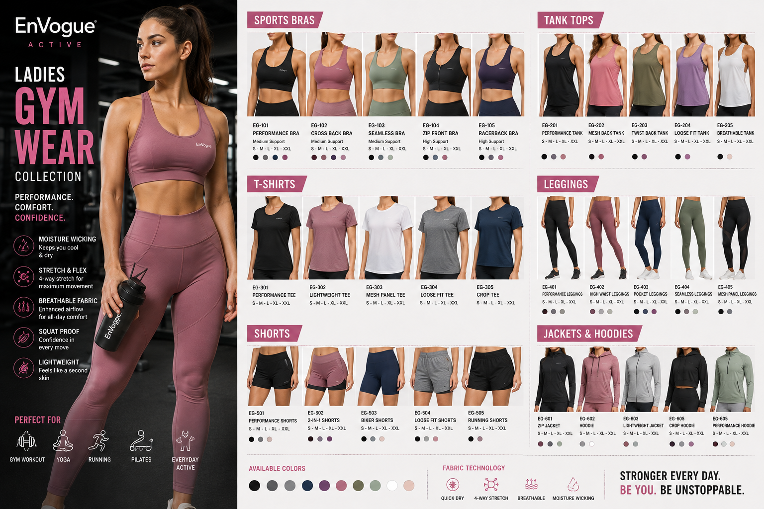 Active Co-Ord Set wholesale Women Sport product by EnVogue Clothing