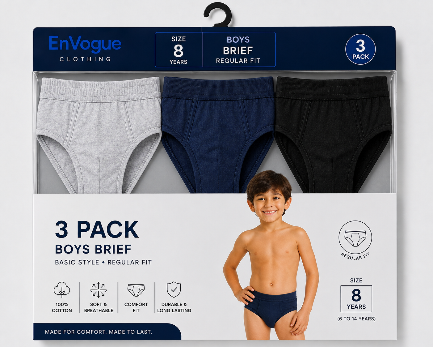 Boys Brief – 3 Pack wholesale Boys product by EnVogue Clothing