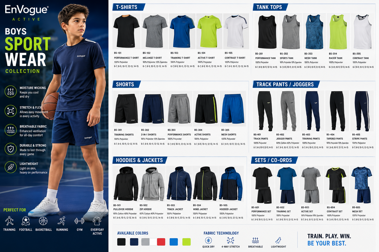 Boys Sports Co-Ord Set wholesale Boys Sport product by EnVogue Clothing