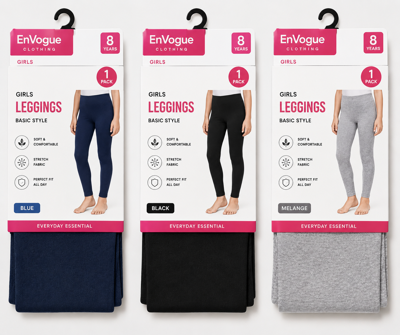 Girls Basic Leggings – Single Pack wholesale Girls product by EnVogue Clothing