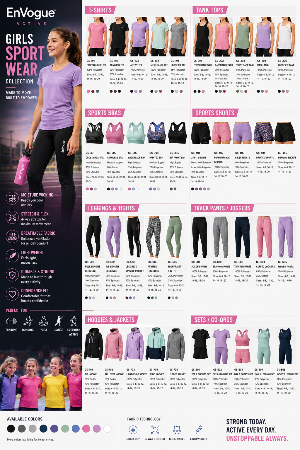 Girls Performance T-Shirt wholesale Girls Sport product by EnVogue Clothing