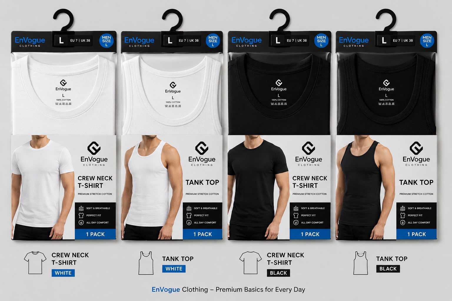 Men's Tank Top – Single Pack wholesale Men product by EnVogue Clothing