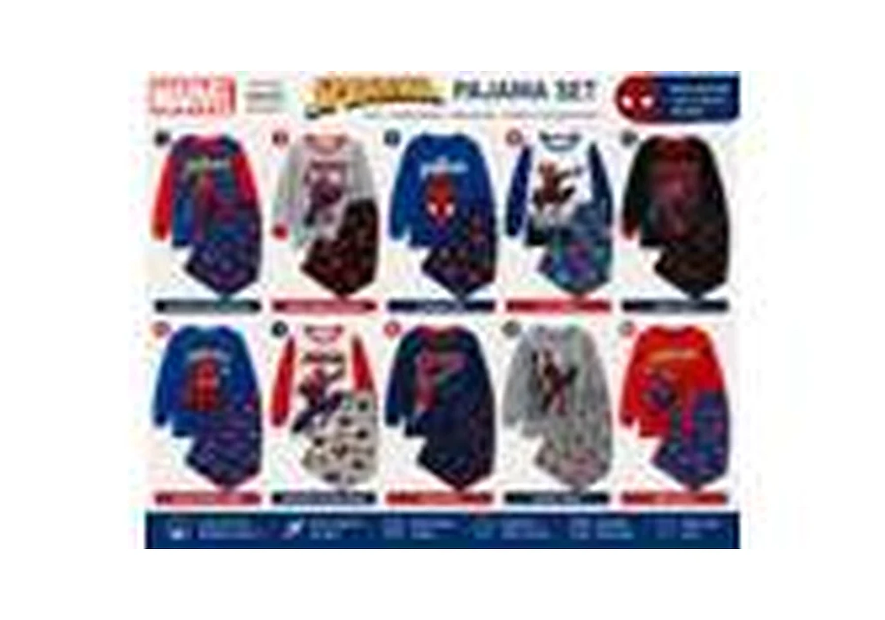 Spider-Man Character Pajama Collection – 10 Styles wholesale Kids product by EnVogue Clothing